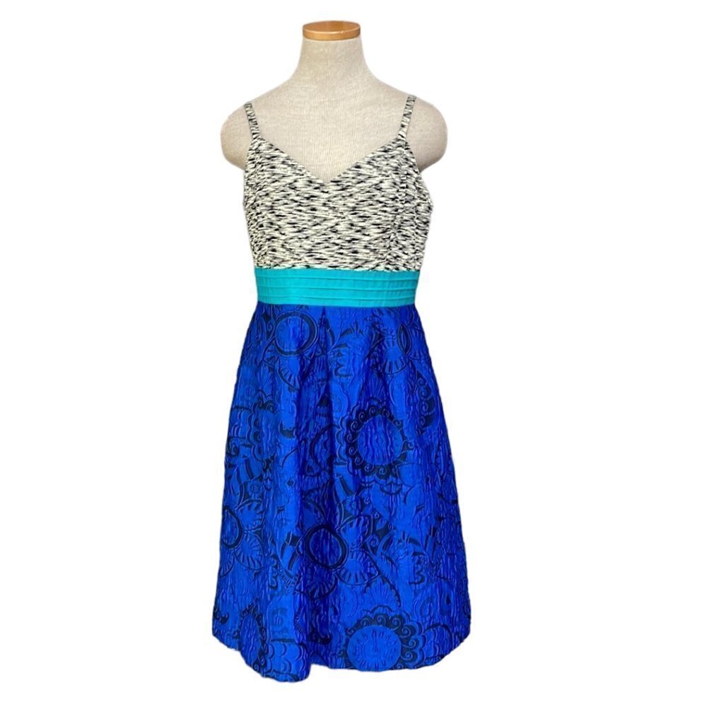 Anthropologie Moulinette Soeurs Women's Size 8 Sleeveless Sweetheart Black Blue